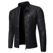 Men’s Slim Fit Zip Front Moto Jacket