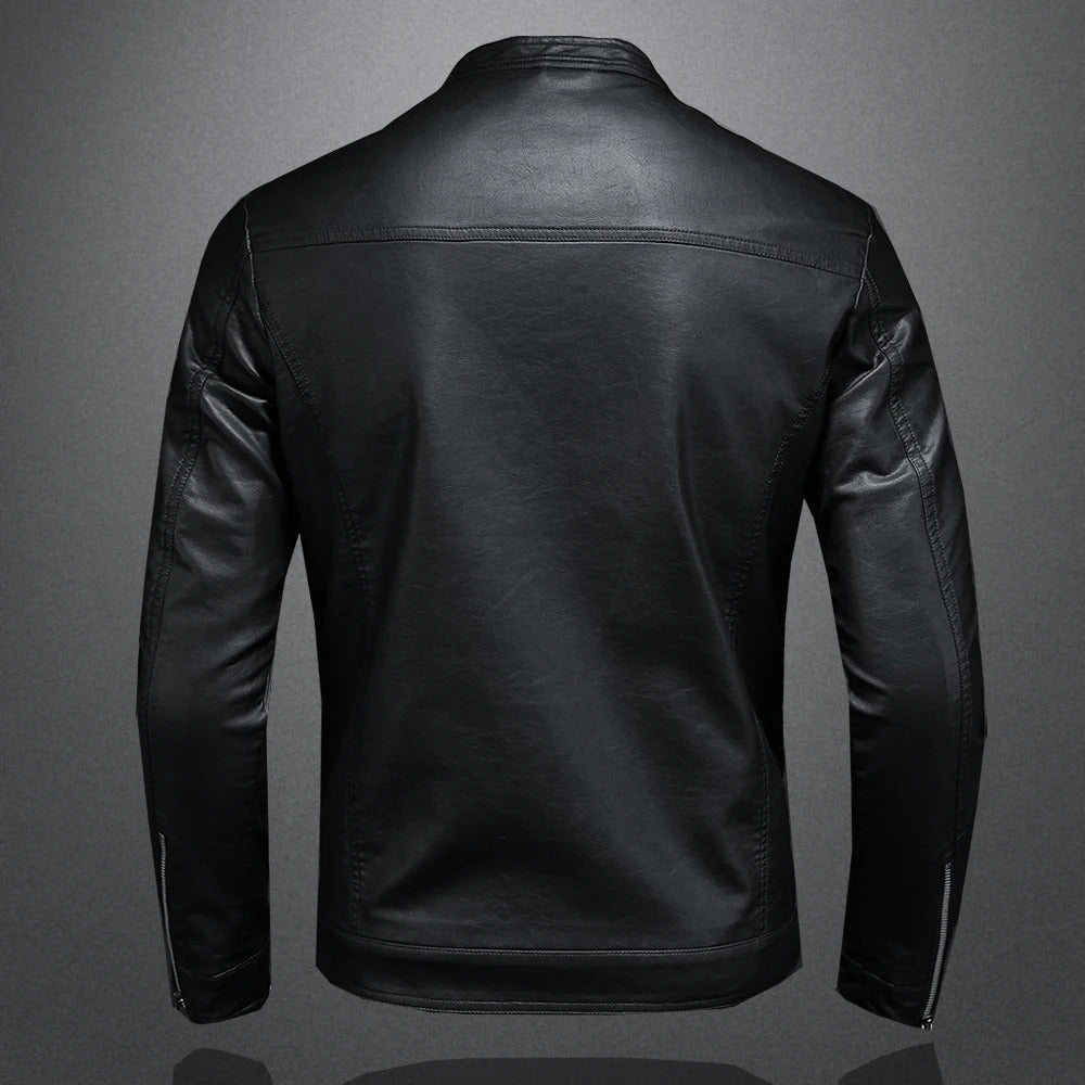 Men’s Classic Zip Front Biker Jacket