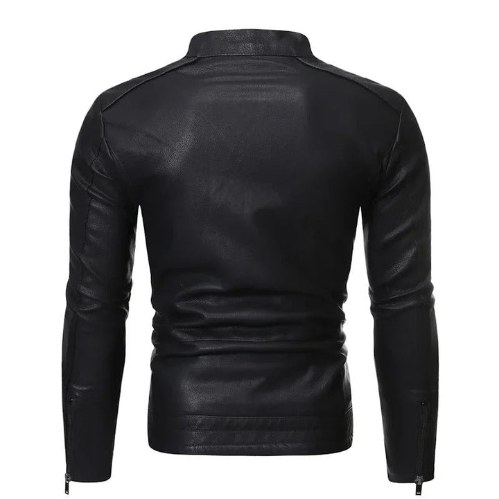Men’s Slim Fit Zip Front Moto Jacket