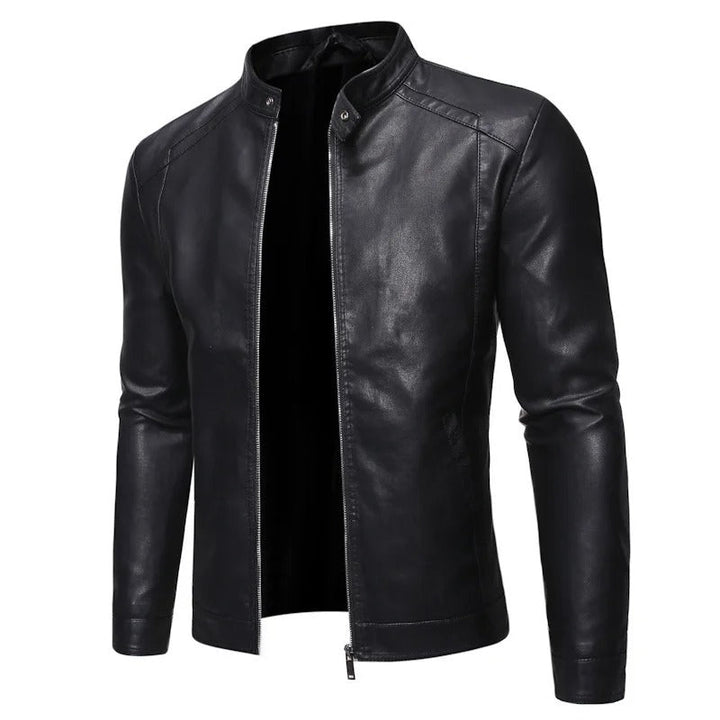 Men’s Stand Collar Biker Jacket
