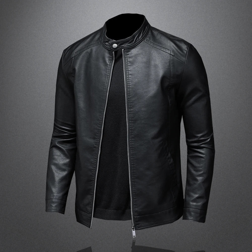 Men’s Classic Zip Front Biker Jacket