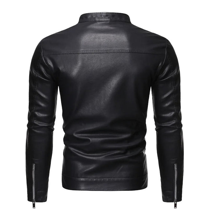 Men’s Stand Collar Biker Jacket