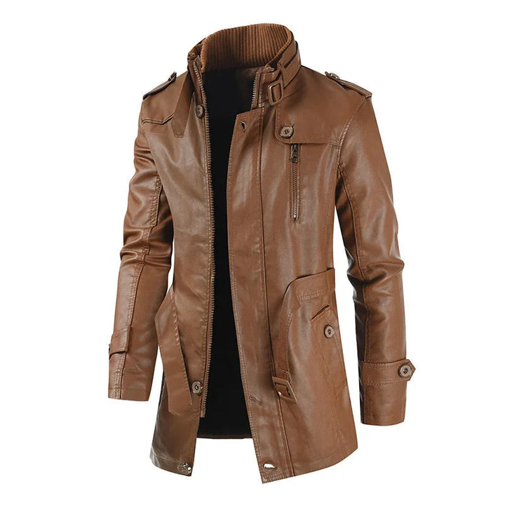 Women’s Long Asymmetric Zip Biker Jacket