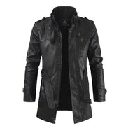 Women’s Long Asymmetric Zip Biker Jacket