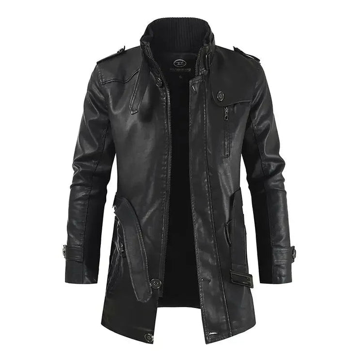 Women’s Long Asymmetric Zip Biker Jacket