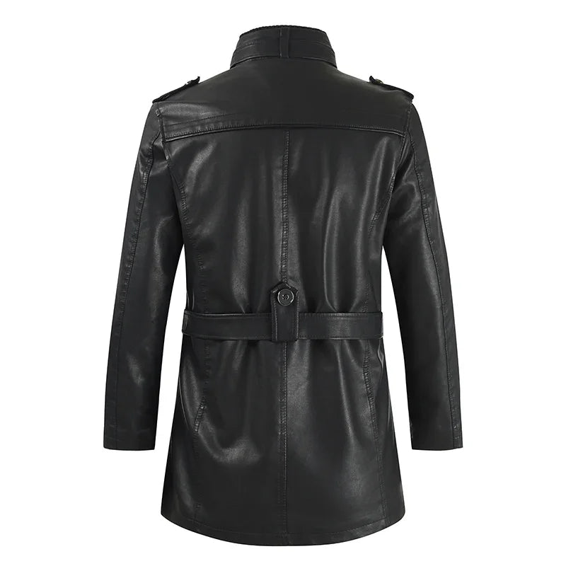Women’s Long Asymmetric Zip Biker Jacket