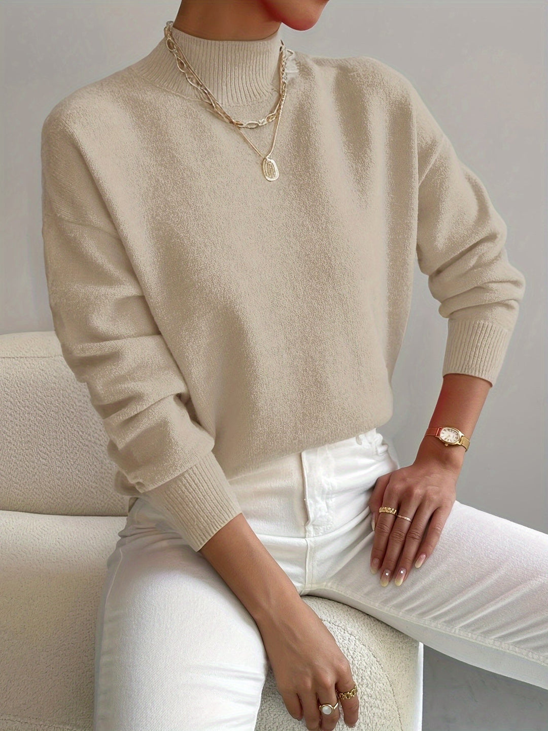 Women’s Ribbed Long Sleeve Turtleneck Sweater