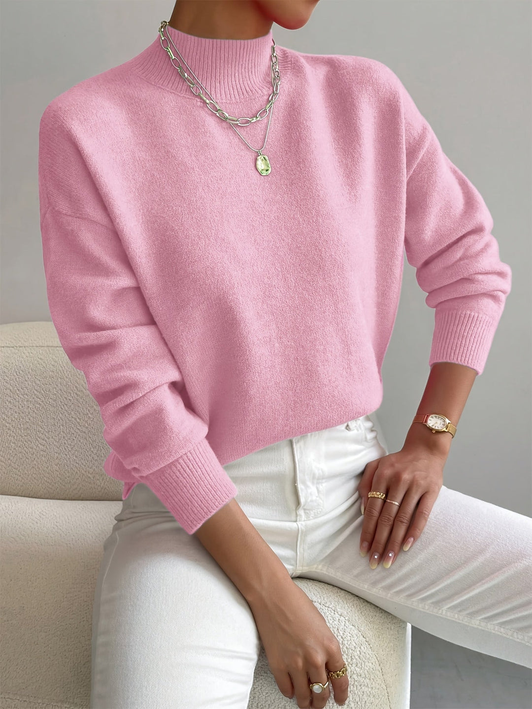 Women’s Ribbed Long Sleeve Turtleneck Sweater