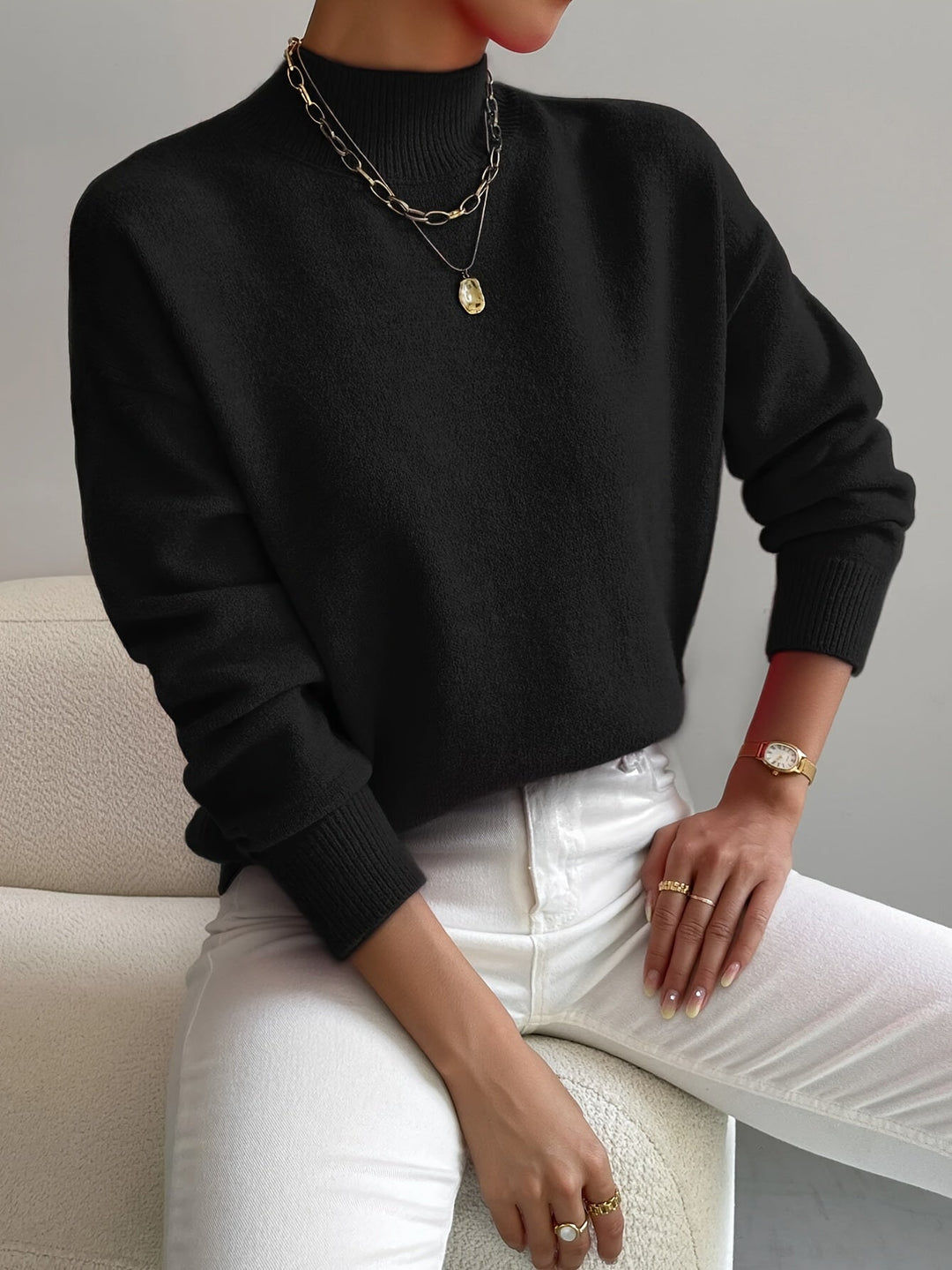 Women’s Ribbed Long Sleeve Turtleneck Sweater