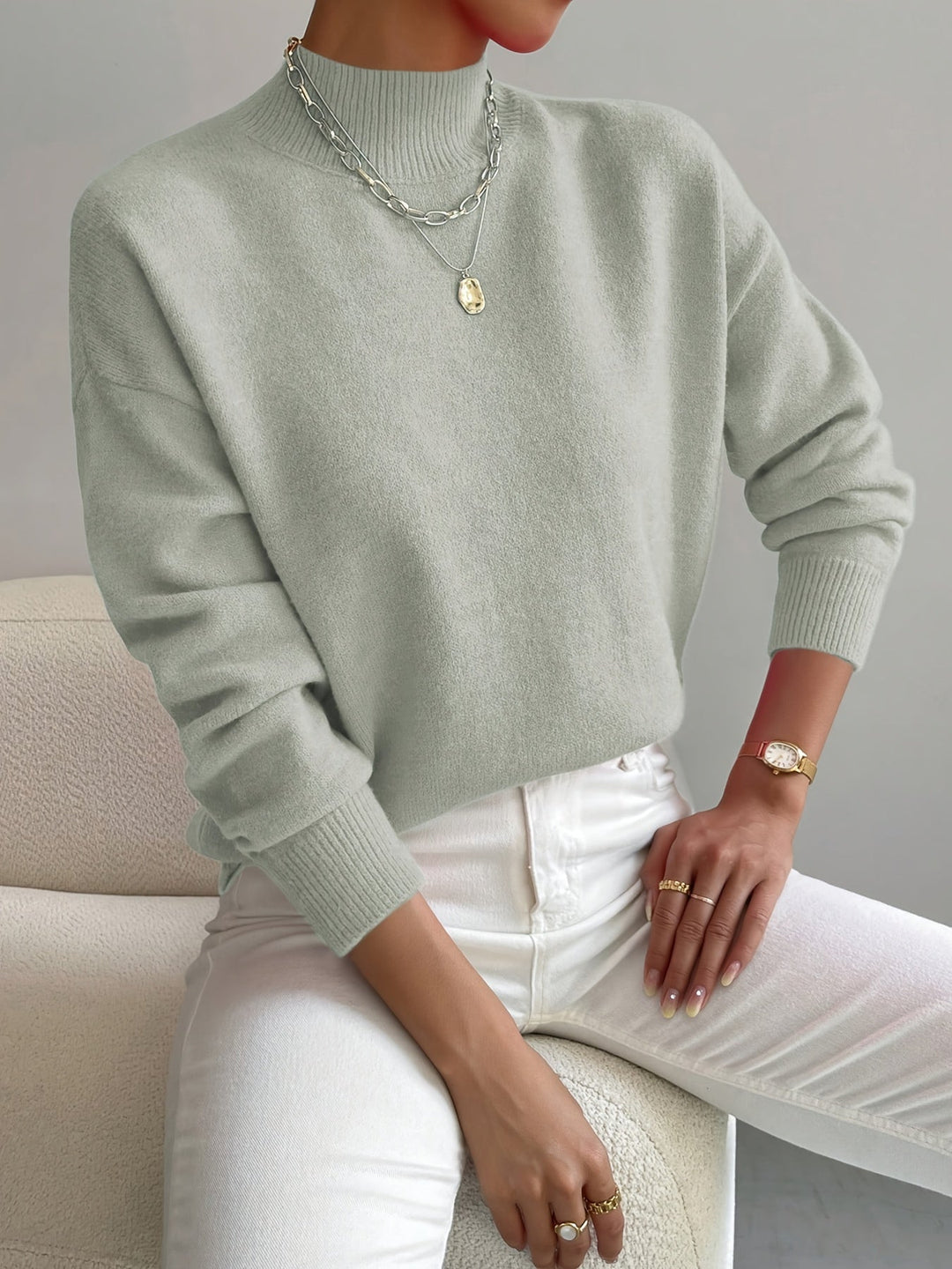 Women’s Ribbed Long Sleeve Turtleneck Sweater