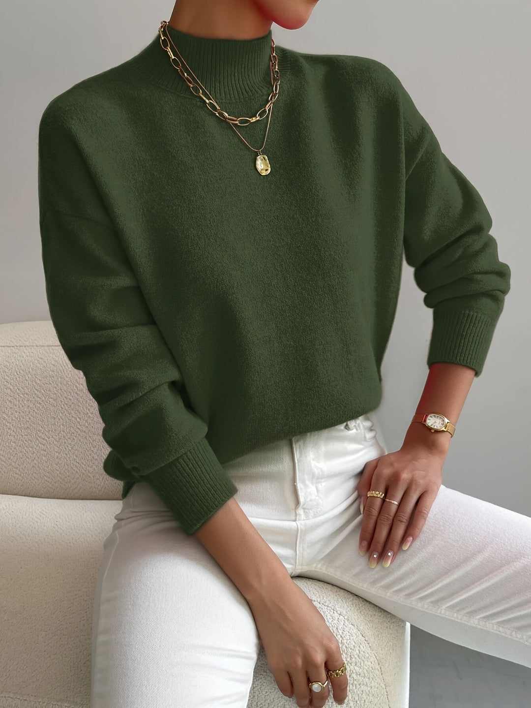 Women’s Ribbed Long Sleeve Turtleneck Sweater