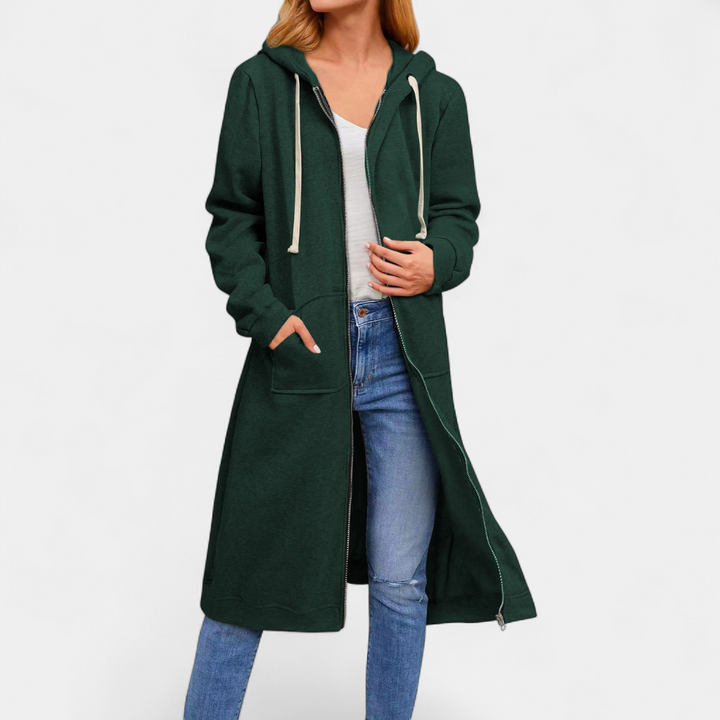 Women’s Hooded Longline Open Front Cardigan