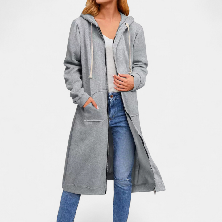 Women’s Hooded Longline Open Front Cardigan