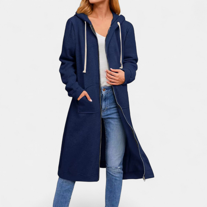Women’s Hooded Longline Open Front Cardigan
