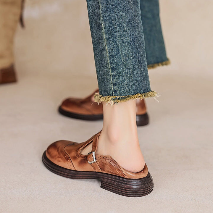 Women’s Elegant Buckle Strap Mary Jane Shoes