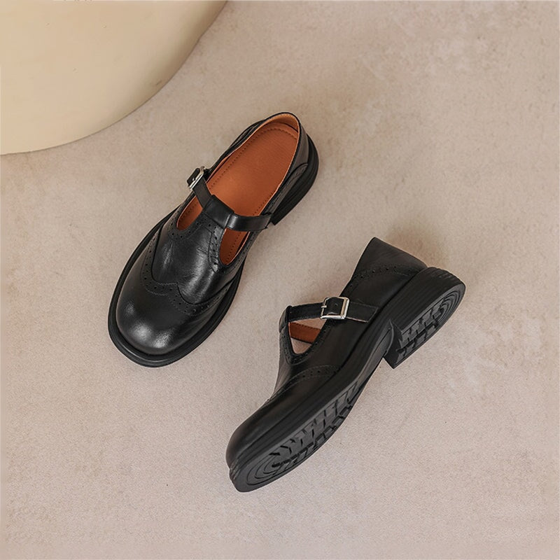 Women’s Elegant Buckle Strap Mary Jane Shoes