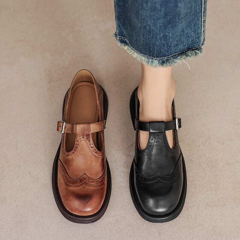 Women’s Elegant Buckle Strap Mary Jane Shoes