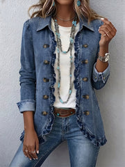 Women’s Ruffle Trim Tailored Jacket