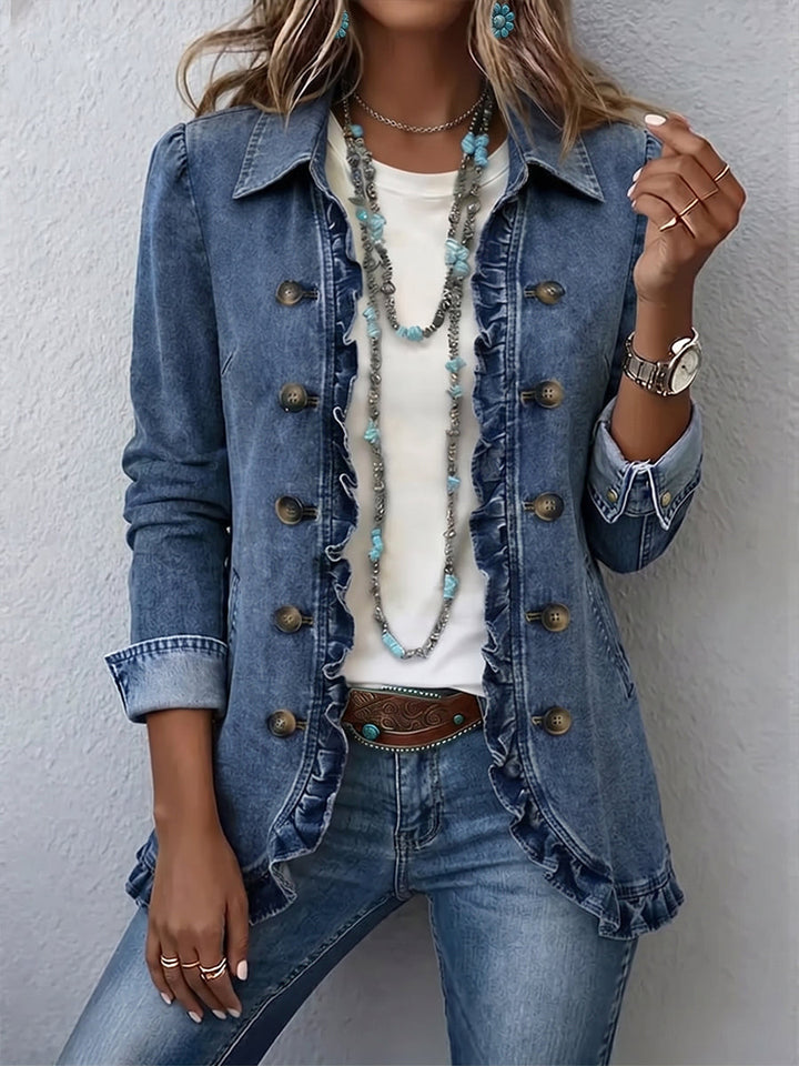 Women’s Ruffle Trim Tailored Jacket