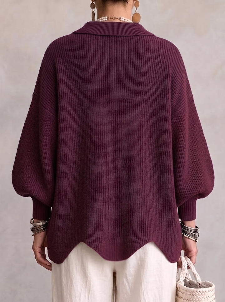 Women’s Oversized Collared Button Front Cardigan