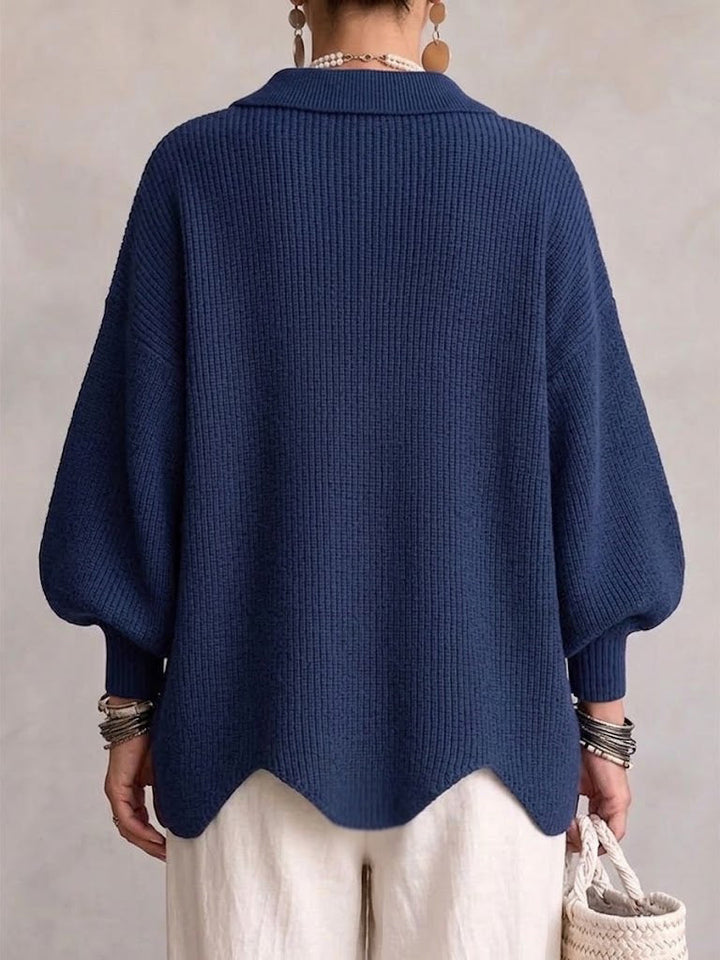 Women’s Oversized Collared Button Front Cardigan