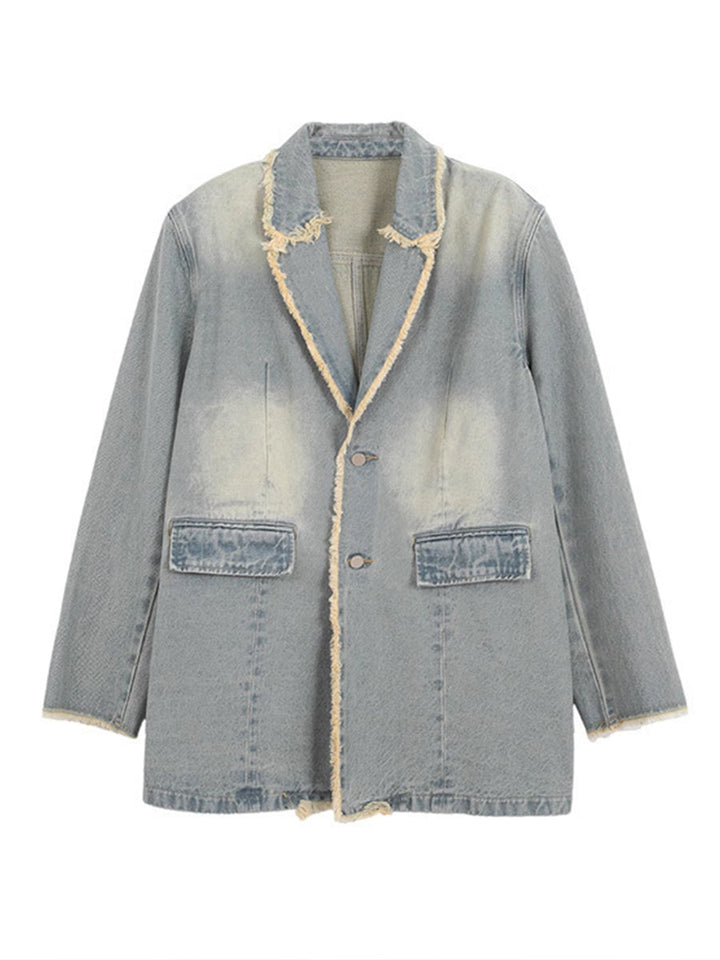 Women’s Vintage Oversized Raw Edge Blazer
