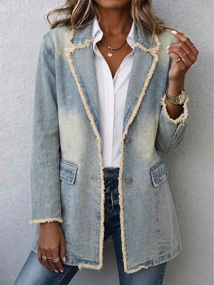 Women’s Vintage Oversized Raw Edge Blazer