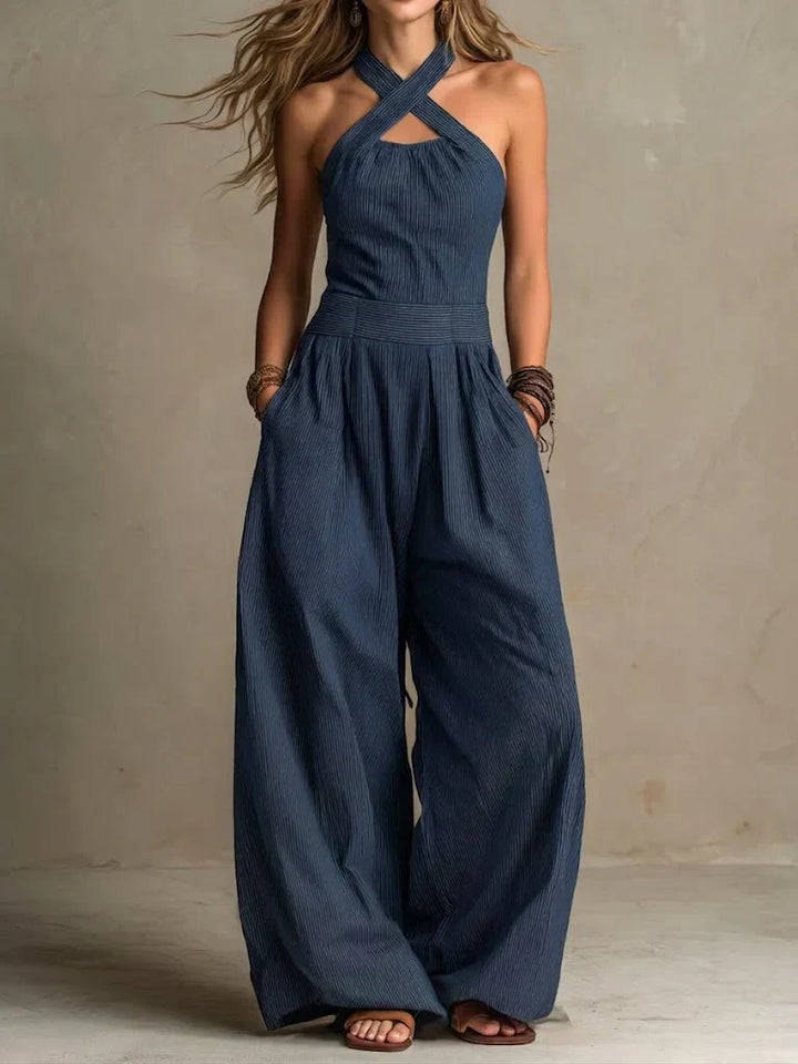 Women’s Elegant Wrap V-Neck Jumpsuit