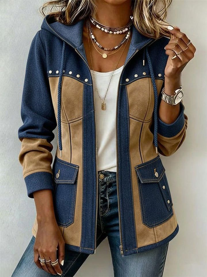 Men’s Patchwork Hooded Jacket