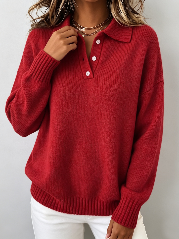 Women’s Polo Collar Knit Sweater