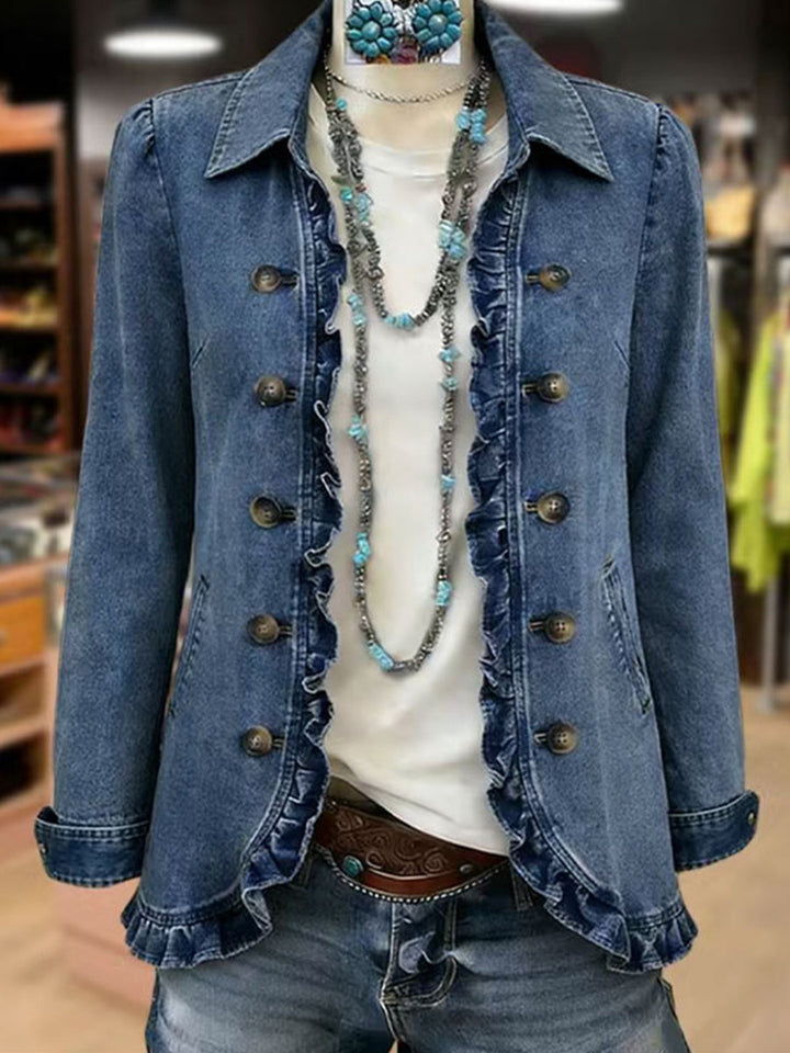 Women’s Ruffle Trim Tailored Jacket