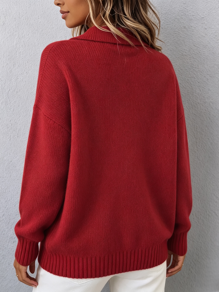 Women’s Polo Collar Knit Sweater