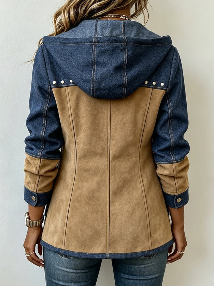 Men’s Patchwork Hooded Jacket
