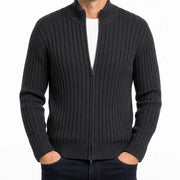 Men’s Ribbed Full Zip Cardigan