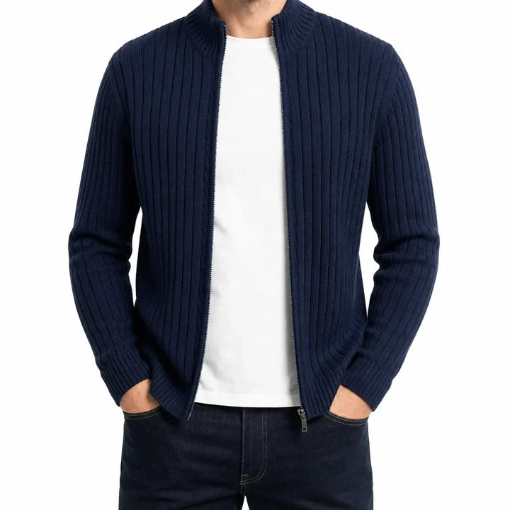 Men’s Ribbed Full Zip Cardigan