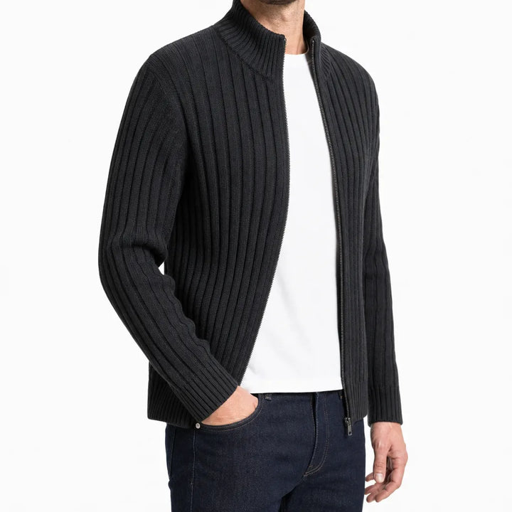 Men’s Ribbed Full Zip Cardigan