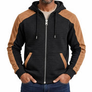 Men’s Textured Zip Up Hooded Jacket