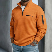 Men’s Textured Quarter-Zip Pullover Sweater