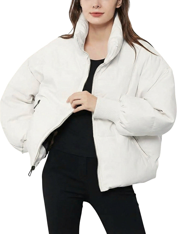 Women’s Cropped Zip Up Puffer Jacket