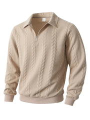 Men’s Textured Quarter-Zip Knit Sweater