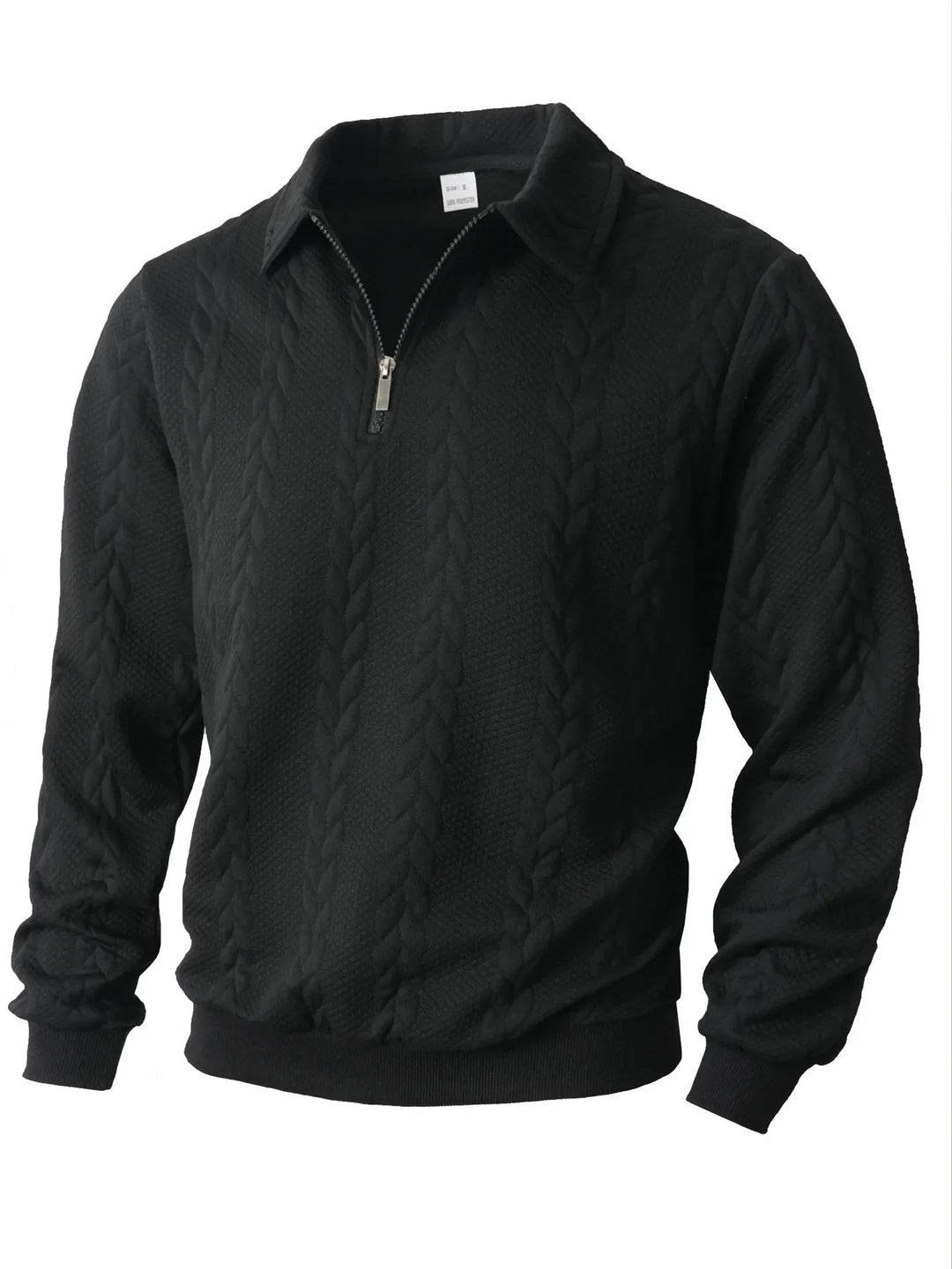 Men’s Textured Quarter-Zip Knit Sweater