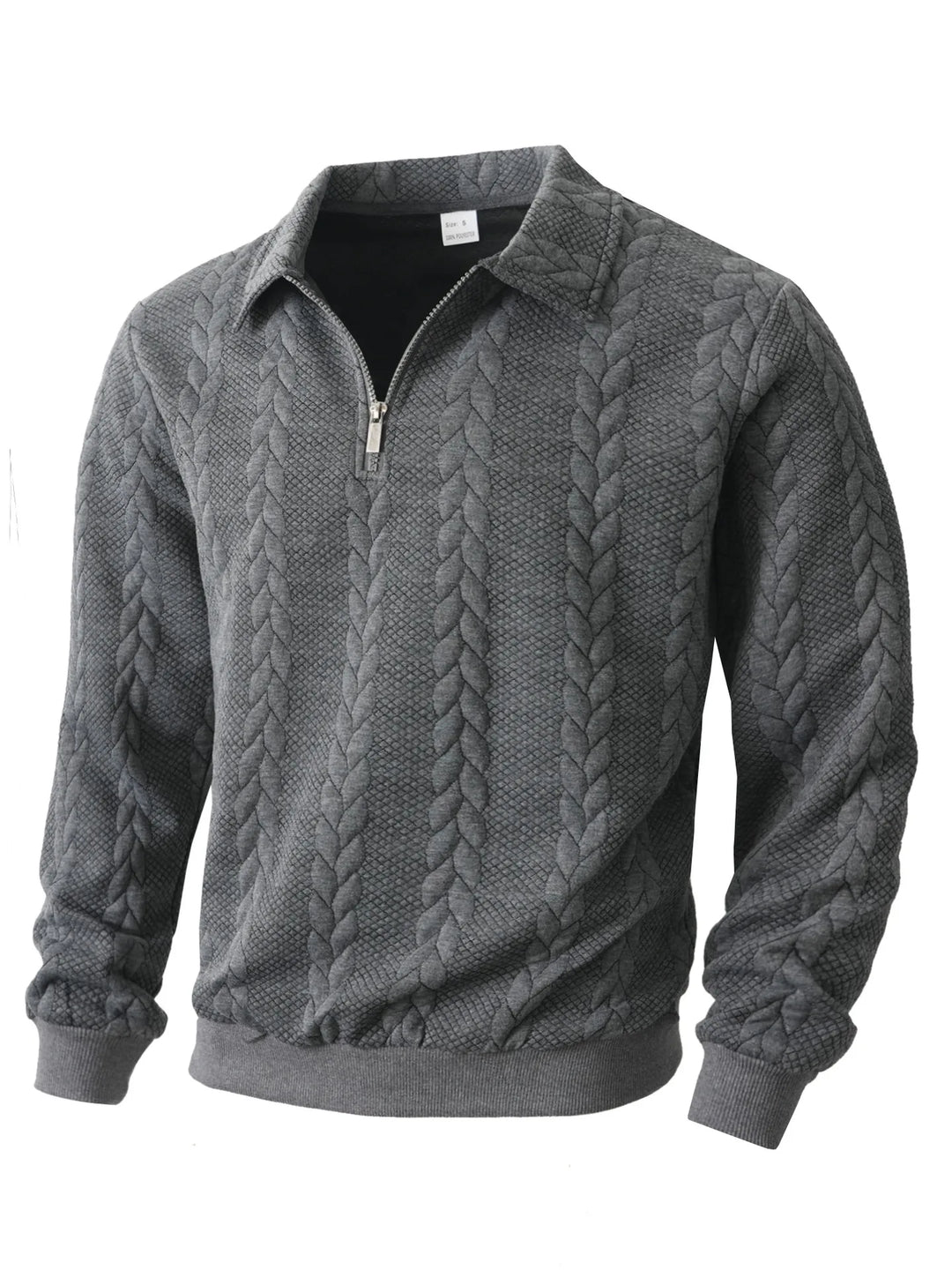 Men’s Textured Quarter-Zip Knit Sweater