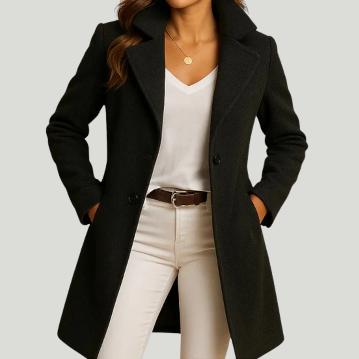 Women’s Double-Breasted Belted Long Coat