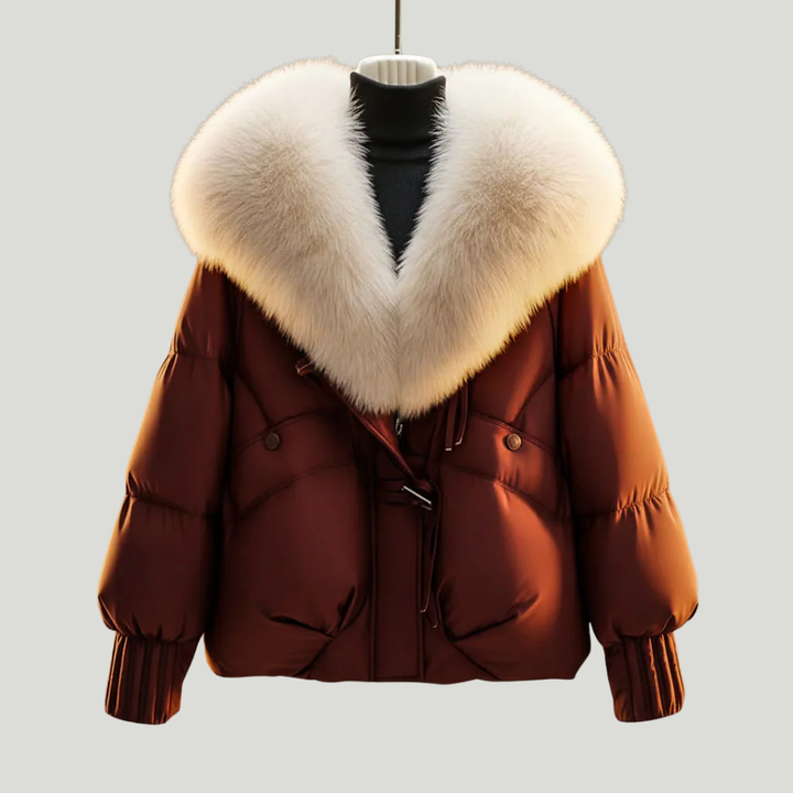 Women’s Padded Fur Collar Winter Coat