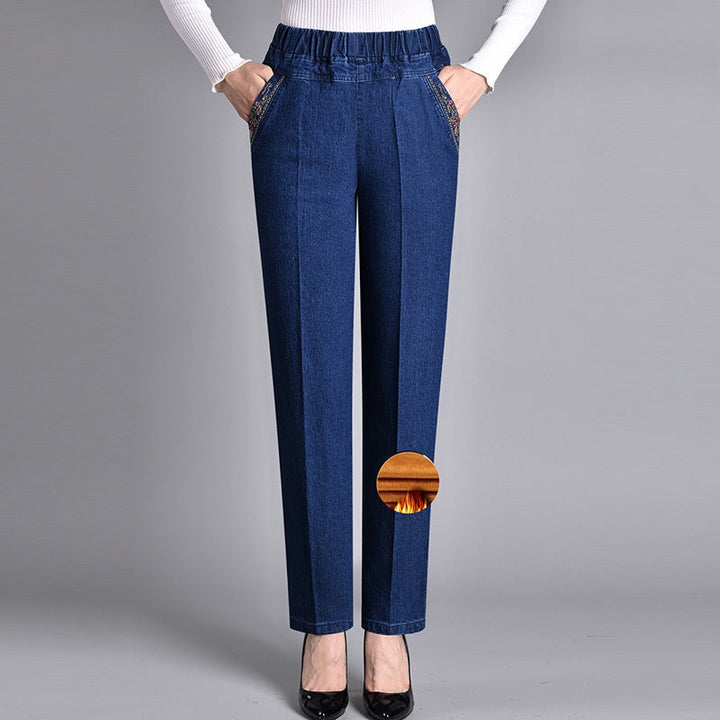 Women’s Elastic Waist Side Pocket Jeans