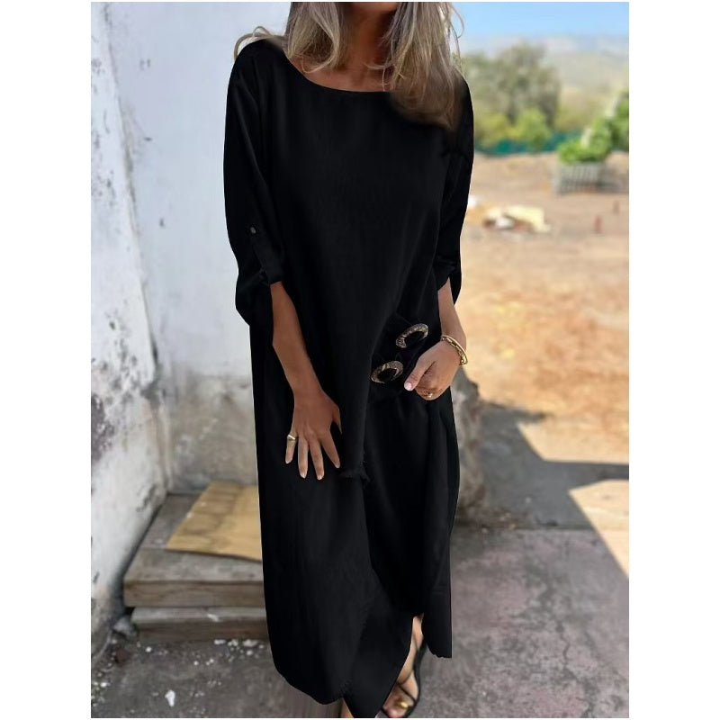 Women’s Comfortable Two-Piece Dress And Pants Set