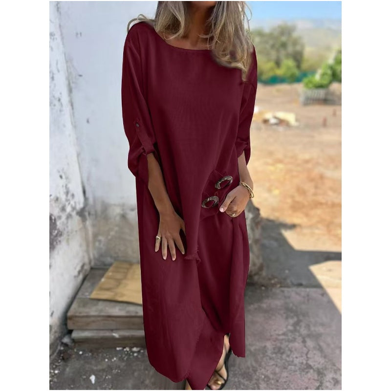 Women’s Comfortable Two-Piece Dress And Pants Set