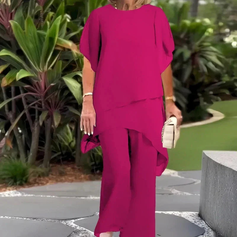 Women’s Elegant Asymmetrical Two-Piece Set