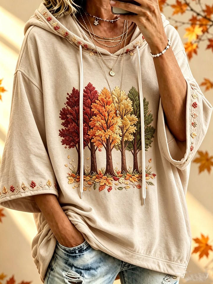 Women’s Oversized Autumn Print Hoodie