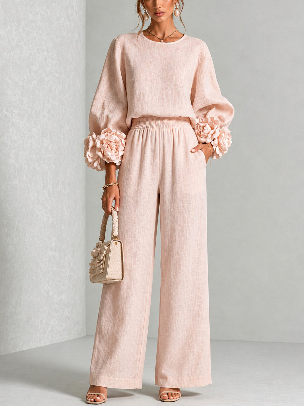 Women’s Floral Cuff Two-Piece Set